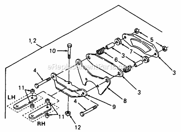 Caliper Brake Assembly Diagram and Parts List for 2086 880001-899000 Cub Cadet Lawn Tractor